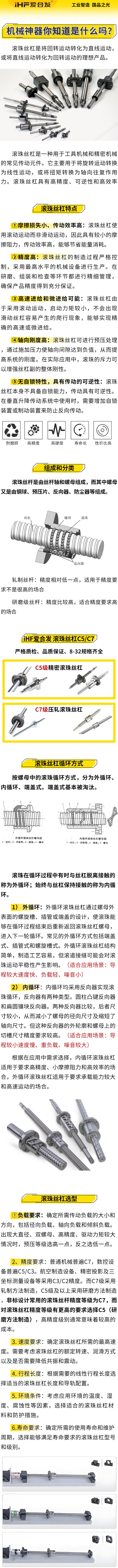 愛合發(fā)：機(jī)械神器，滾珠絲杠分類與特點(diǎn)